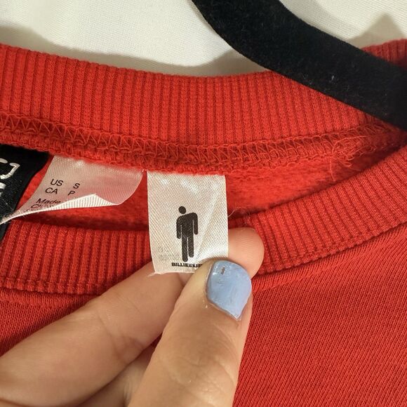 Billie Eilish H&M Sweater Women's Small Red Graphic Print Long Sleeve Pullover - Picture 7 of 11